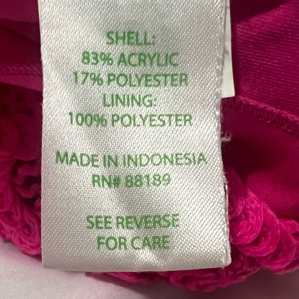 Lilly Pulitzer Astrid Crochet Shift Mini Dress in Pop Pink Size X-Small Hot Pink - Picture 9 of 13